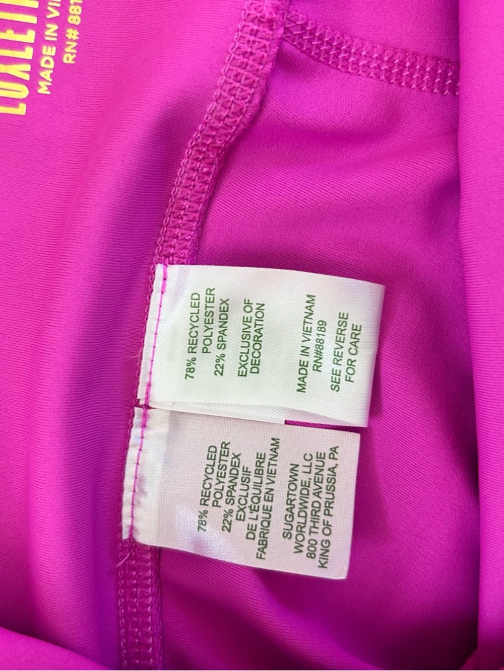 Lilly Pulitzer Luxletic Weekender High Rise Leggings Pink NWT Size L #89 - Picture 8 of 13